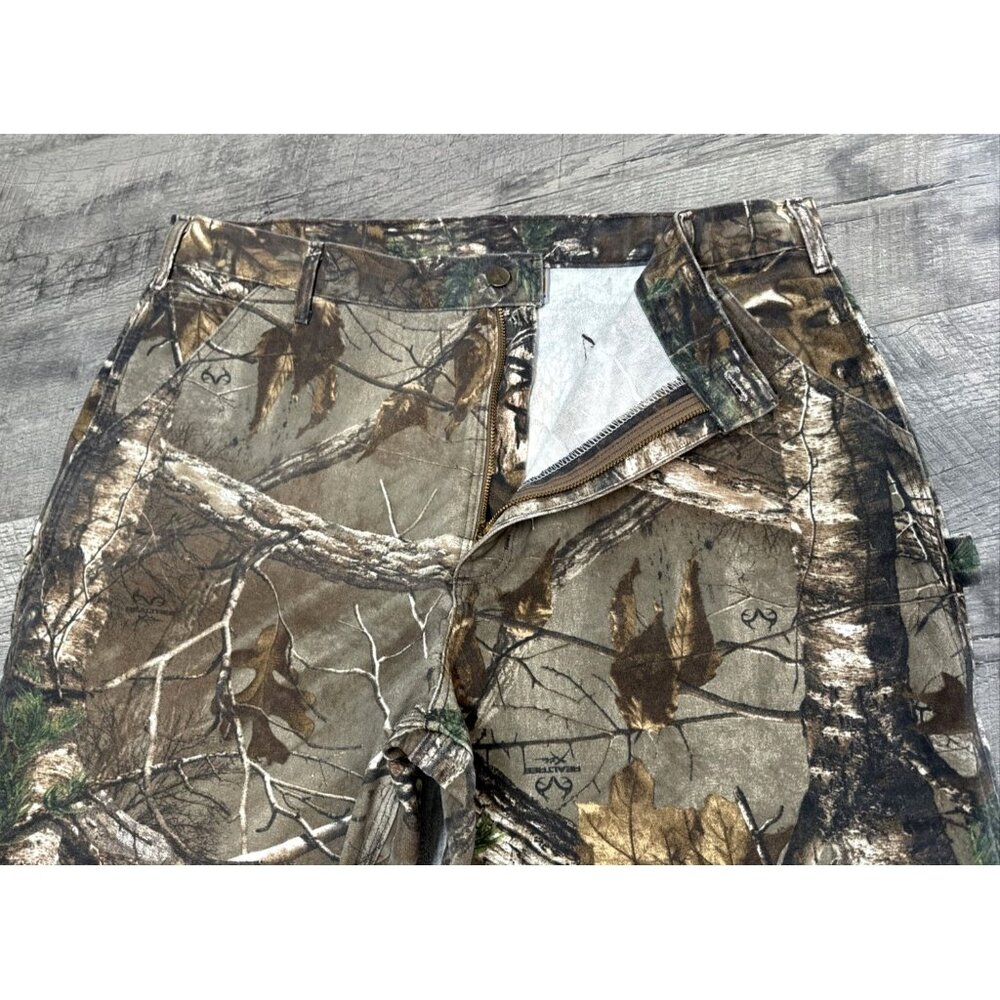 Vintage Carhartt Camo Pants Mens 40x30 RealTree Dungarees Canvas USA B235 NWOT - Picture 7 of 14